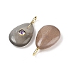 Natural Black Moonstone Pendants G-H322-01G-08-2
