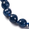 Star Cut Round Natural Jade(Dyed & Heated) Beaded Necklaces for Women G-B122-03B-2