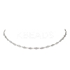 304 Stainless Steel Flower Link Chain Necklaces for Women NJEW-JN05587-2