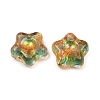 Electroplate and Golden Metal Enlaced Glass Beads EGLA-T029-02E-2