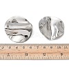 304 Stainless Steel Flat Round Stud Earrings EJEW-K268-56P-5