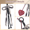 2Pcs 2 Colors Bowknot Polyester Pendant Decoration HJEW-GF0001-60-5