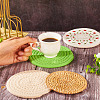 8Pcs 4 Styles Rattan & Cotton Mat AJEW-MB0001-02-10
