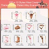 20Pcs 10 Styles West Cowboy Theme Golden Plated Alloy Enamel Pendants FIND-CJ0002-60-2