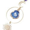 Handmade Lampwork Teardrop with Evil Eye Pendants Pendant Decorations HJEW-JM02315-4