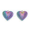 Ion Plating(IP) 201 Stainless Steel Pendants STAS-N098-239M-3