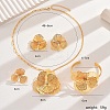 Extravagant Hollow Flower Brass Jewelry Sets for Women Party Wedding OW4579-1
