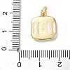 Brass Enamel 11:11 Pendants KK-B155-11G-02-3