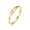 Hollow Moon Phase 304 Stainless Steel Finger Rings FS-WG454BE-07-4