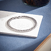 1Pc 304 Stainless Steel Cuban Link Chains Bracelets for Men & Women BJEW-LP0001-13B-P-3