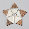 Opaque Resin & Walnut Wood Pendants RESI-S389-012A-C04-1
