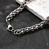 Tarnish Resistant Fashionable 304 Stainless Steel Wheat Chain Necklaces STAS-A028-N003P-1