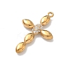 304 Stainless Steel with Rhinestone Pendants STAS-Z184-05G-2