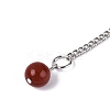 Natural Red Jasper Dowsing Pendulum Pendants AJEW-N005-01D-3