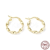 925 Sterling Silver Hoop Earrings EJEW-K258-21G-1