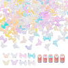 400Pcs 4 Styles Opaque & Transparent Resin Cabochons CRES-CP0001-04-1