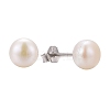 Anti-Tarnish Pearl Ball Stud Earrings LS-EJEW-Q701-01A-6
