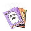 24Pcs 6 Styles Halloween Theme Kraft Paper Gift Bags with Handles CARB-FS0001-09-3