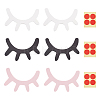 3 Sets 3 Colors Wooden A Pair of Eyelash Wall Decoration HJEW-BC0001-46-1