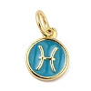 Real 18K Gold Plated Brass Enamel Charms KK-L216-001G-A05-1