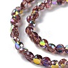 Transparent Electroplate Glass Beads Strands GLAA-Q099-A01-01-3