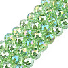 Electroplate Transparent Glass Beads Strands EGLA-N002-46-H05-1