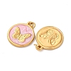 304 Stainless Steel Enamel Pendants STAS-U061-37G-B03-2