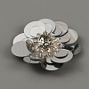 Flower Shape PVC Sequin/Paillette Beading Appliques DIY-WH0308-287G-3