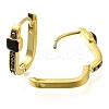 Ion Plating(IP) 304 Stainless Steel Enamel Rectangle Hoop Earrings EJEW-I316-05G-02-2