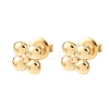 304 Stainless Steel Flower Stud Earrings EJEW-K268-83G-4