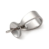304 Stainless Steel Cup Pearl Peg Bails Pin Pendants STAS-D013-03C-P-2