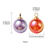 10Pcs UV Plating Acrylic Pendants FIND-YW0002-05-3