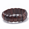 Natural Tiger Eye Beaded Stretch Bracelets BJEW-S137-08-1