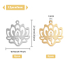 12Pcs 2 Colors 201 Stainless Steel Pendants STAS-BC0002-70-2