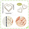 100Pcs Heart Shape Iron Paper Clips TOOL-WH20002-03A-P-2