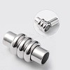 Column Brass Magnetic Clasps with Glue-in Ends KK-F358-04-A-NR-1