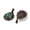 Natural Green Aventurine Teardrop Pendants G-K363-01R-02-2