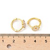 Daisy Brass Enamel Hoop Earrings for Women LS-EJEW-G434-02G-5