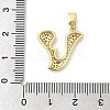 Brass Micro Pave Cubic Zirconia Pendants ZIRC-C012-01G-22-3