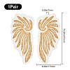 2Pcs 2 Styles Polyester Embroidery Sew on Appliques DIY-CY0001-02A-02-2