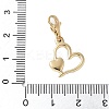 304 Stainless Steel Heart Pendant Decoration STAS-S165-21G-3