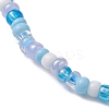 Glass Seed & Synthetic Turquoise Starfish Beaded Stretch Bracelet for Women BJEW-JB09709-01-4