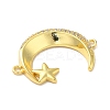 Brass Micro Pave Clear Cubic Zirconia Connector Charms FIND-Z041-16G-3