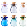 6Pcs 6 Colors Glass Bottles Ornament AJEW-TA0001-74-3