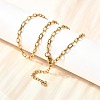 2.5MM 304 Stainless Steel Paperclip Chain Necklaces for Women Men NJEW-A054-03G-3