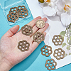 16Pcs Brass Flat Washers FIND-PH0026-78P-3