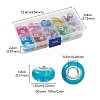 60Pcs 10 Colors Rondelle Resin European Beads RPDL-YW0001-09-4