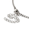Non-Tarnish 304 Stainless Steel Curb Chain Necklace LS-STAS-C079-19P-3