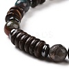 4Pcs Natural Crackle Agate & Indian Agate & Natural Agate & Synthetic Hematite and Coconut Beads Stretch Bracelets Set for Women Men BJEW-JB08937-6