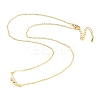 Pea Shaped Plastic Imitation Pearl Pendant Necklace with Brass Cable Chains LS-NJEW-F316-01G-2